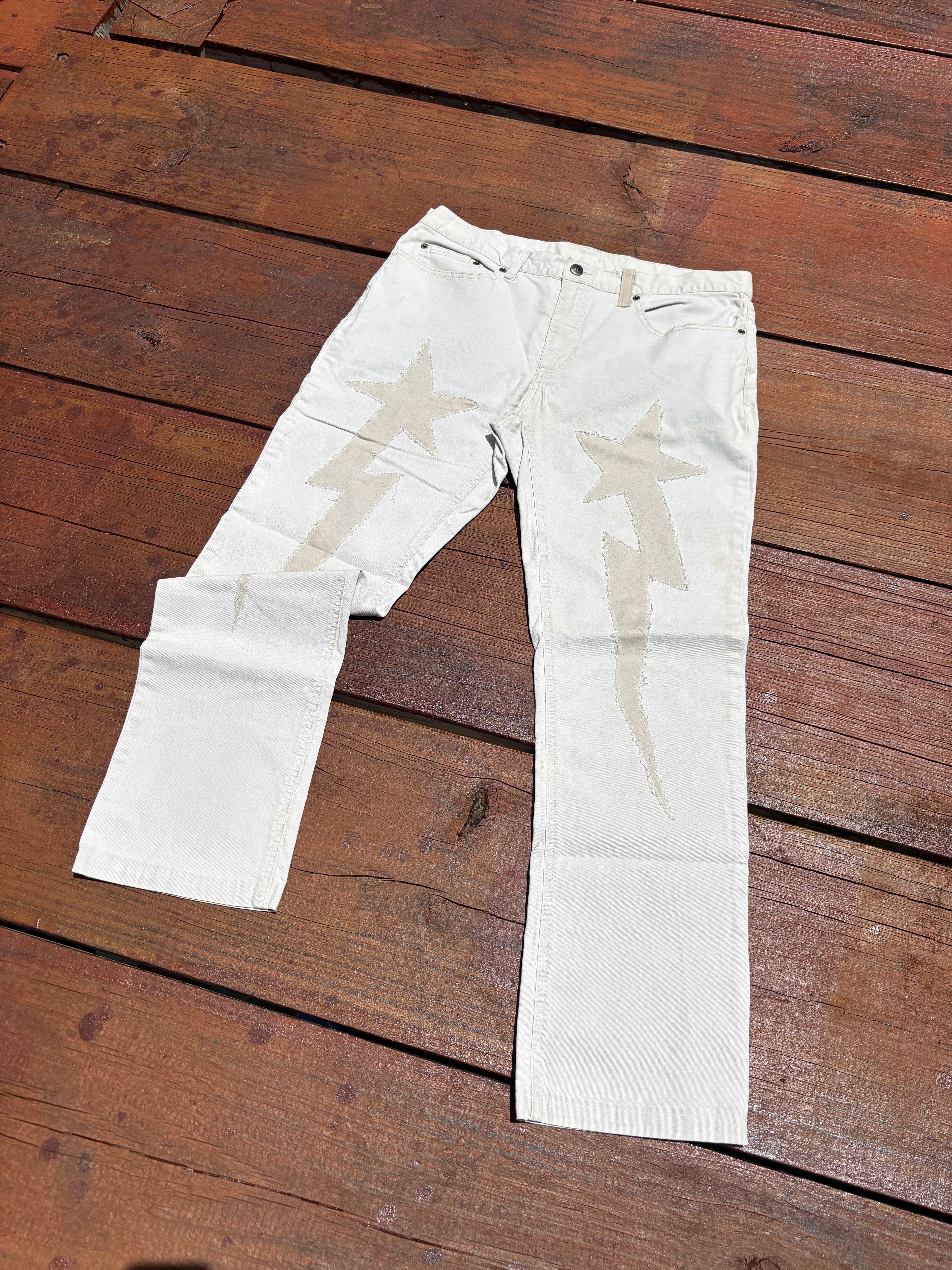 1 OF ⇂ STARRY CREAM JEANS