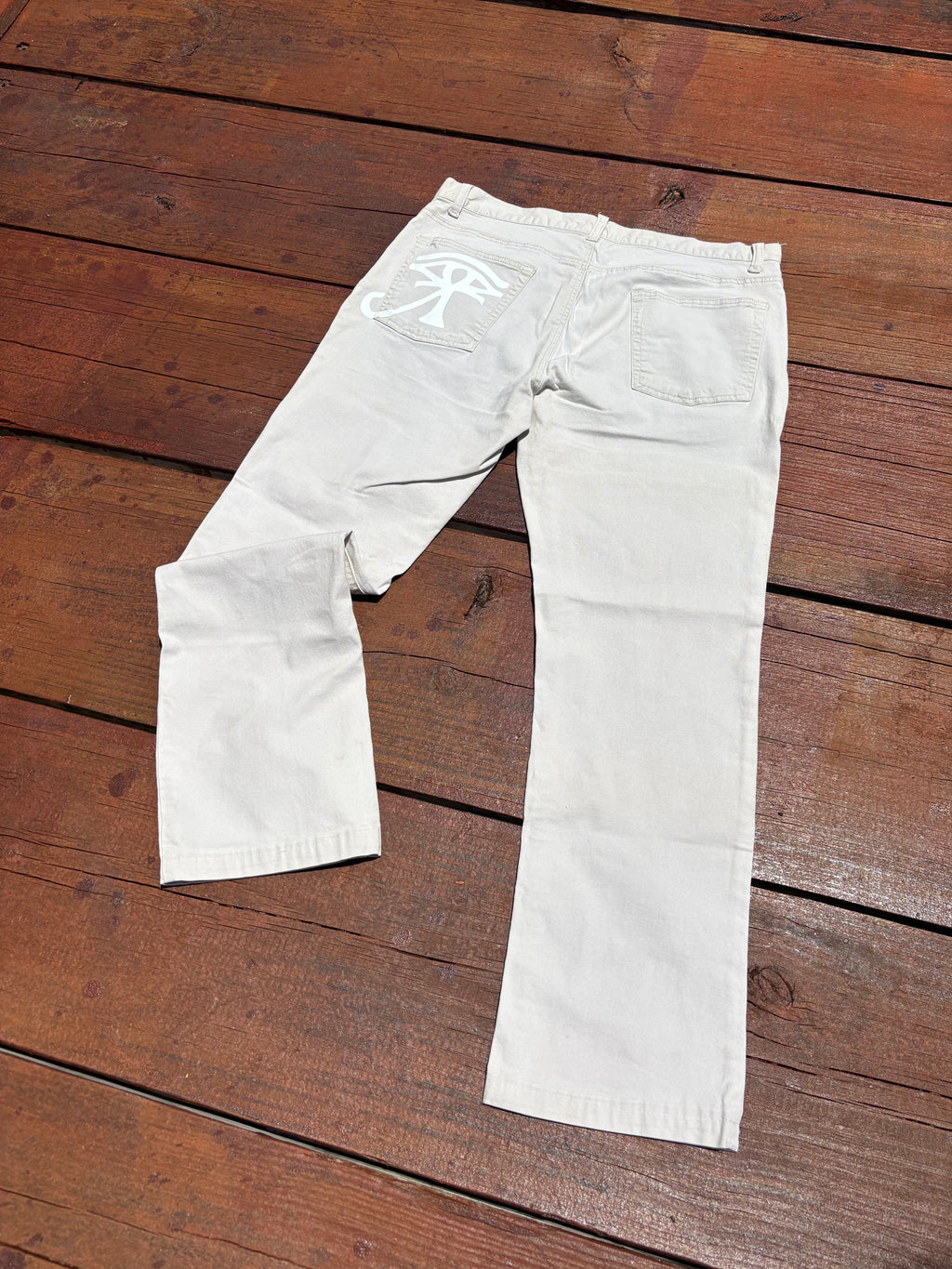 1 OF ⇂ STARRY CREAM JEANS