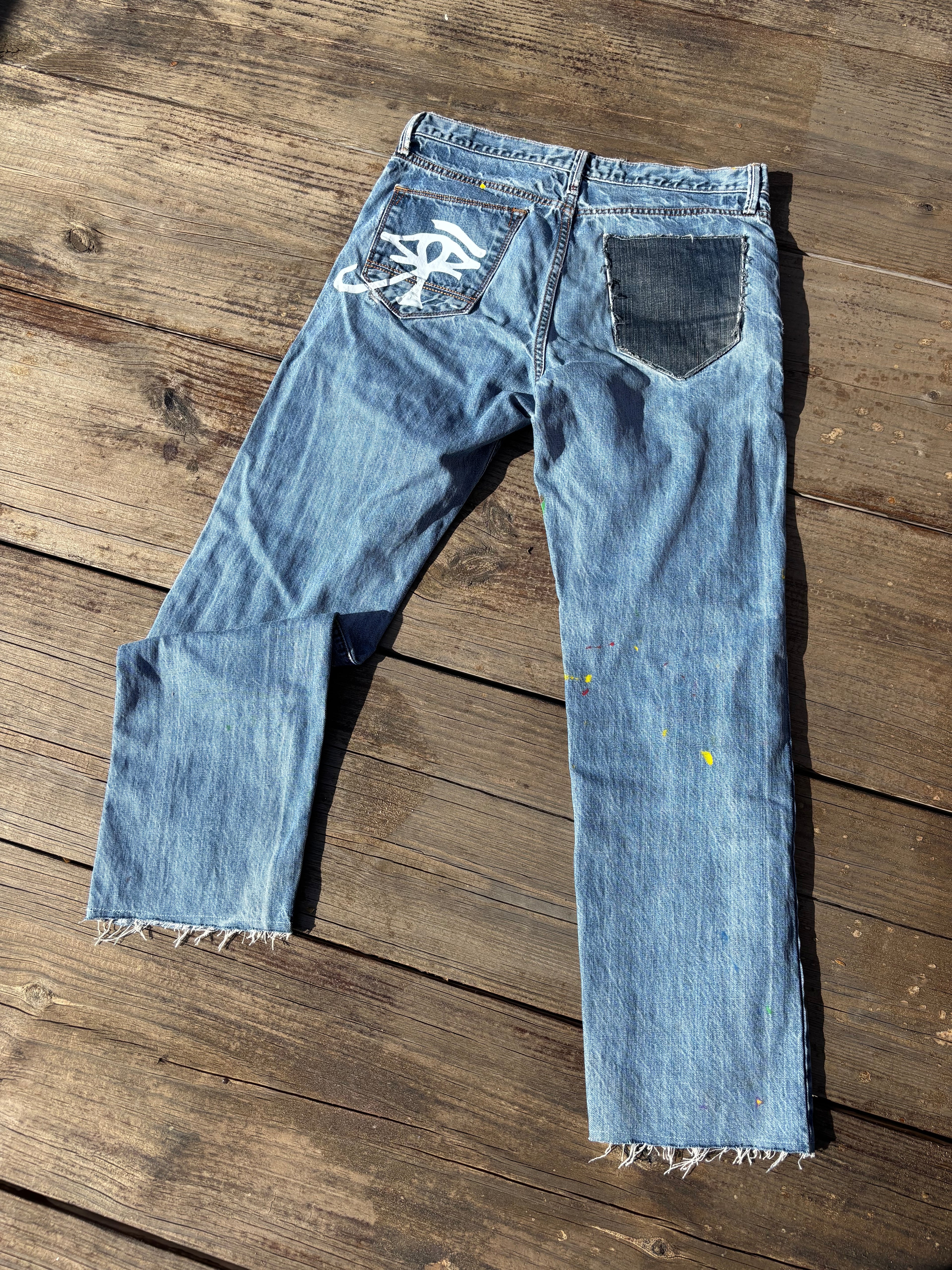 1 OF ⇂ PAINT REVERSE JEANS